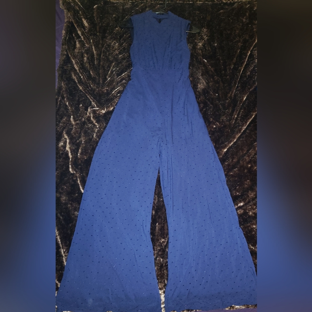 Miami Blue Retro-Inspired Wide-Leg Jumpsuit